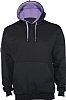 Sudadera Con Capucha Basic Combinada Joylu - Color Negro / Violeta